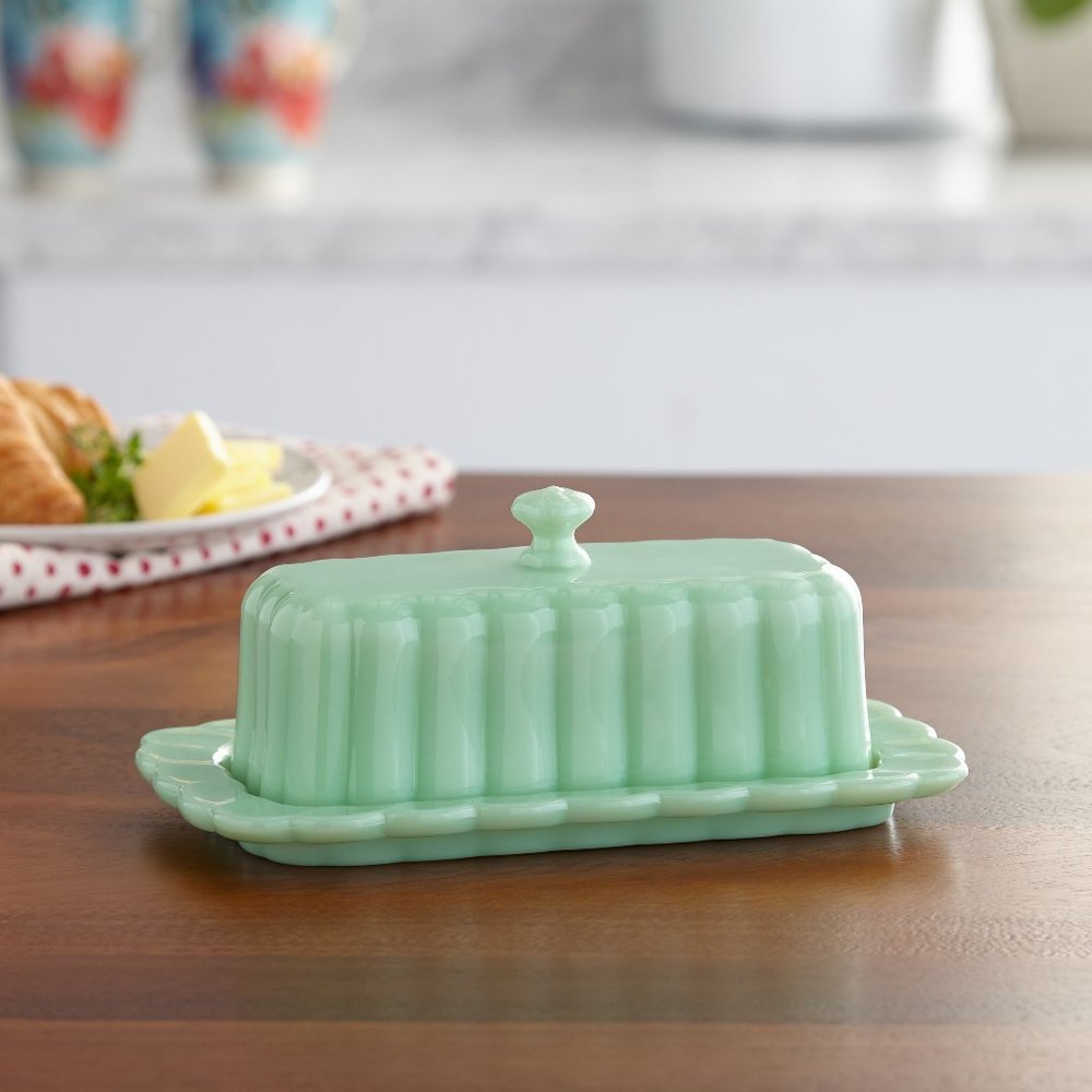 The Pioneer Woman Timeless Beauty Jade Butter Dish